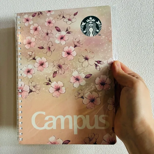 The limited-edition Starbucks sakura notebook