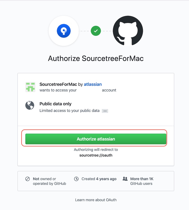 SourcetreeからGitHubアカウントを連携